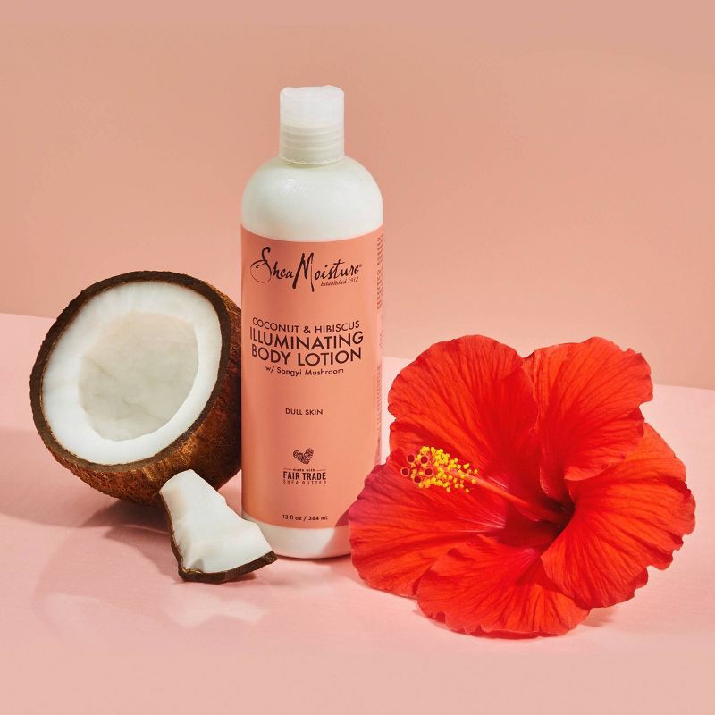 slide 6 of 12, SheaMoisture Coconut & Hibiscus Illuminating Body Lotion for Dull Skin - 13 fl oz, 13 fl oz