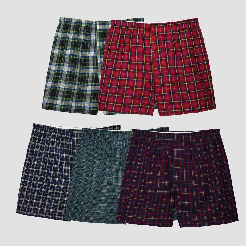 slide 1 of 1, Fruit of the Loom Men's Boxers 5pk - Colors May Vary XL, 5 ct