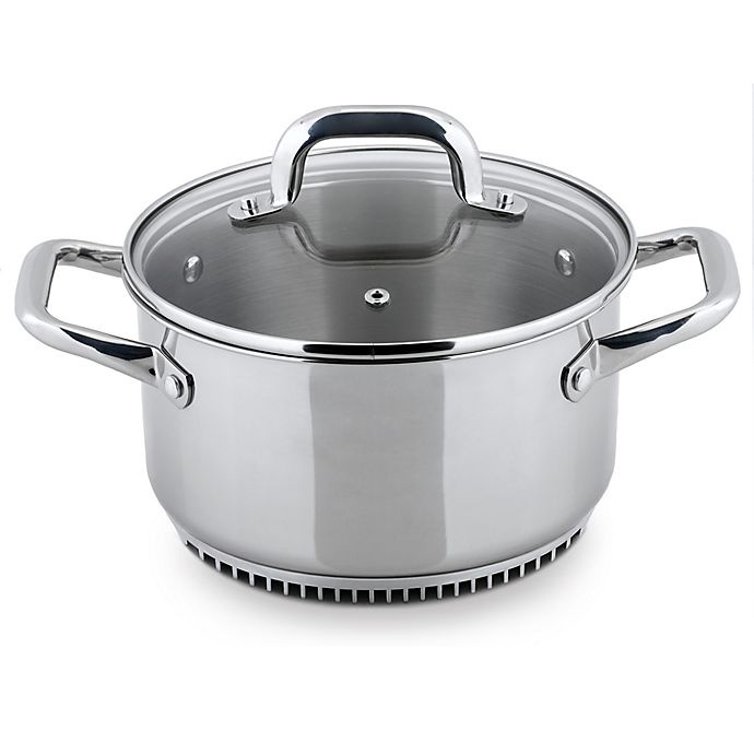 slide 2 of 4, Turbo Pot FreshAir Rapid Boil Stainless Steel Casserole Pot, 3.5 qt