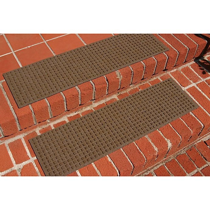 slide 1 of 1, Weather Guard Squares Stair Treads - Dark Brown, 2 ct