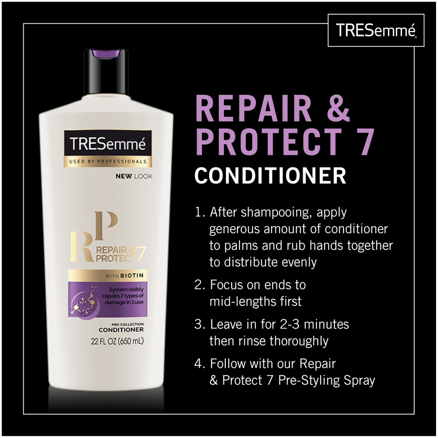 slide 4 of 5, TRESemmé Repair + Protect Conditioner, 22 fl oz