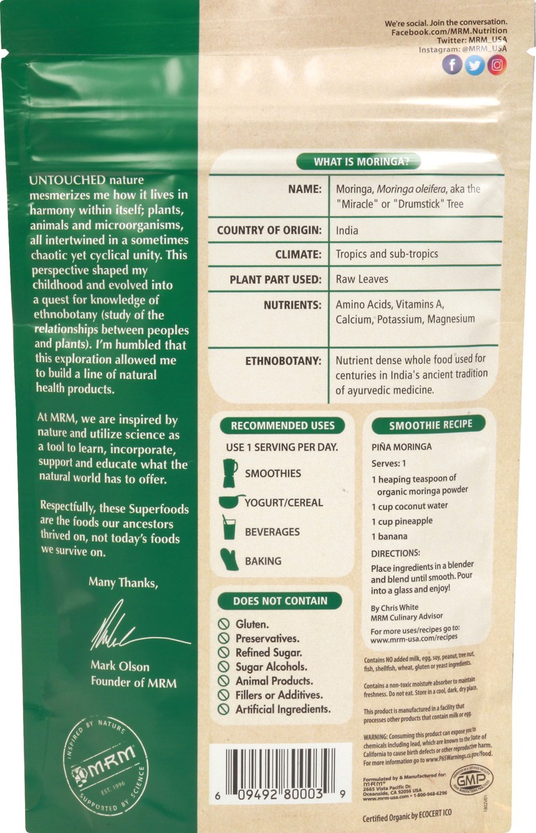 slide 4 of 13, Super Foods Raw Organic Powder Moringa 8.5 oz, 8.5 oz