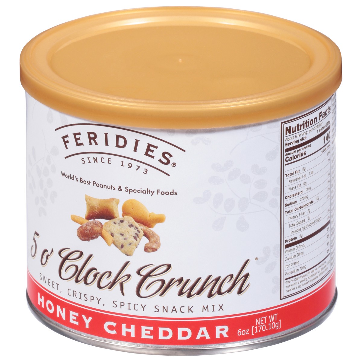slide 8 of 13, FERIDIES 5 O' Clock Crunch Honey Cheddar Snack Mix 6 oz, 6 oz