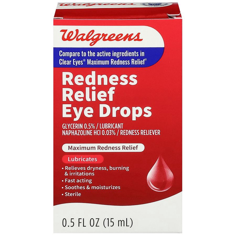 slide 1 of 5, Walgreens Maximum Relief Lubricating And Redness Reducing Eye Drops, 0.5 fl oz