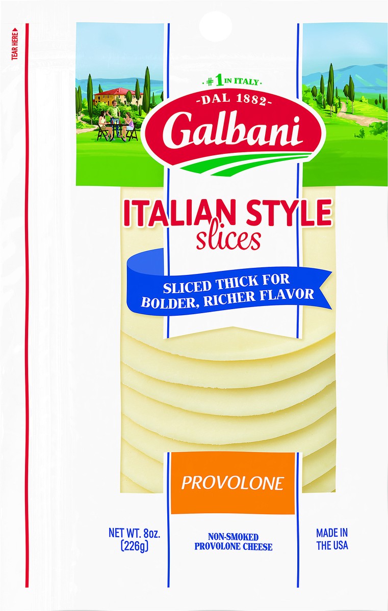slide 1 of 7, Galbani Italian Style Provolone Cheese Slices 8 oz, 8 oz