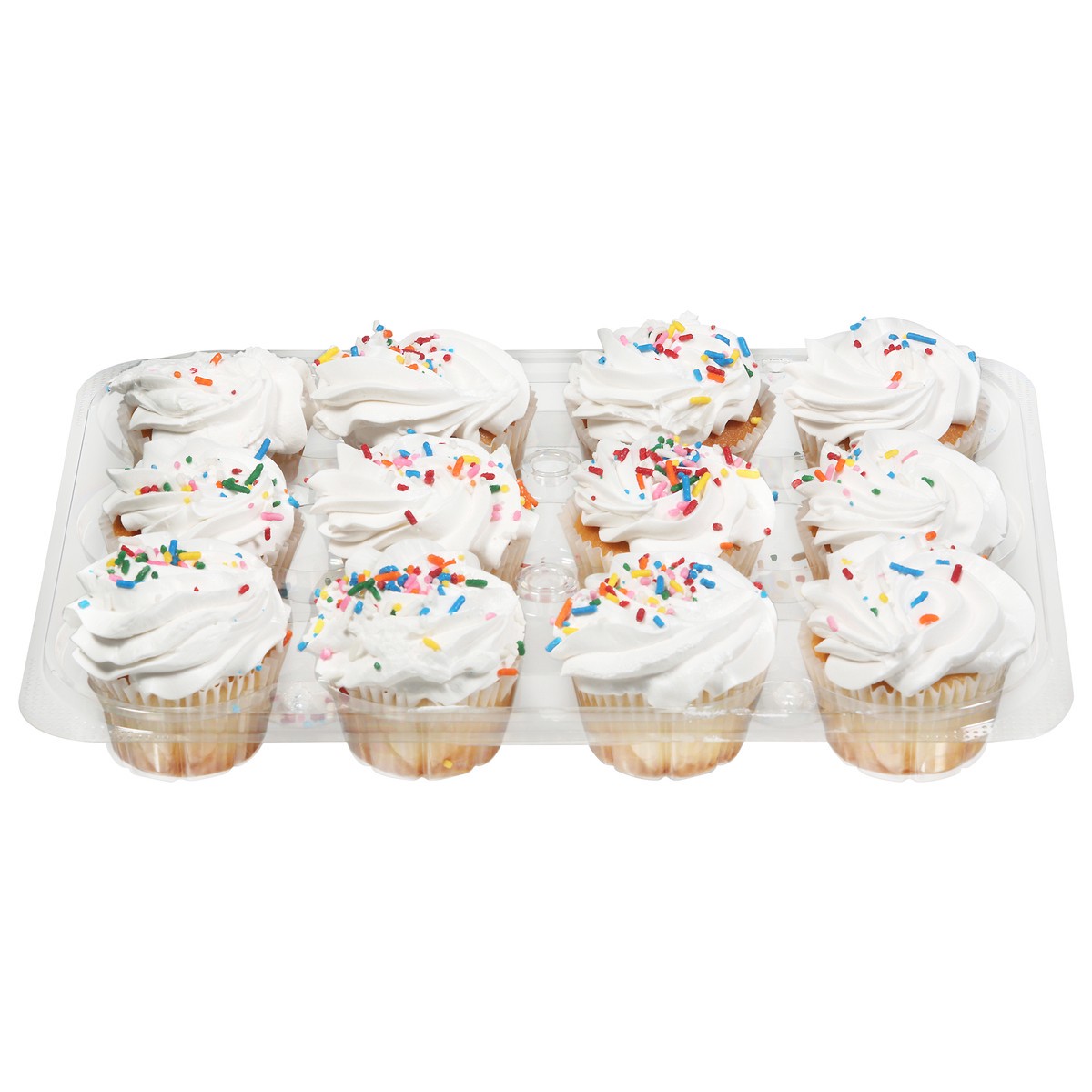 slide 1 of 6, Harris Teeter Cupcakes - Iced, 12 ct