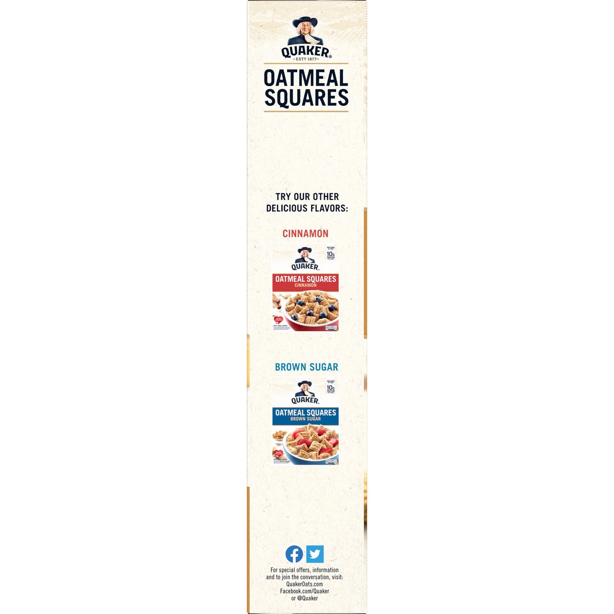 slide 5 of 10, Quaker Oatmeal Squares Crunchy Oat Cereal Honey Nut 14.5 Oz, 14.5 oz