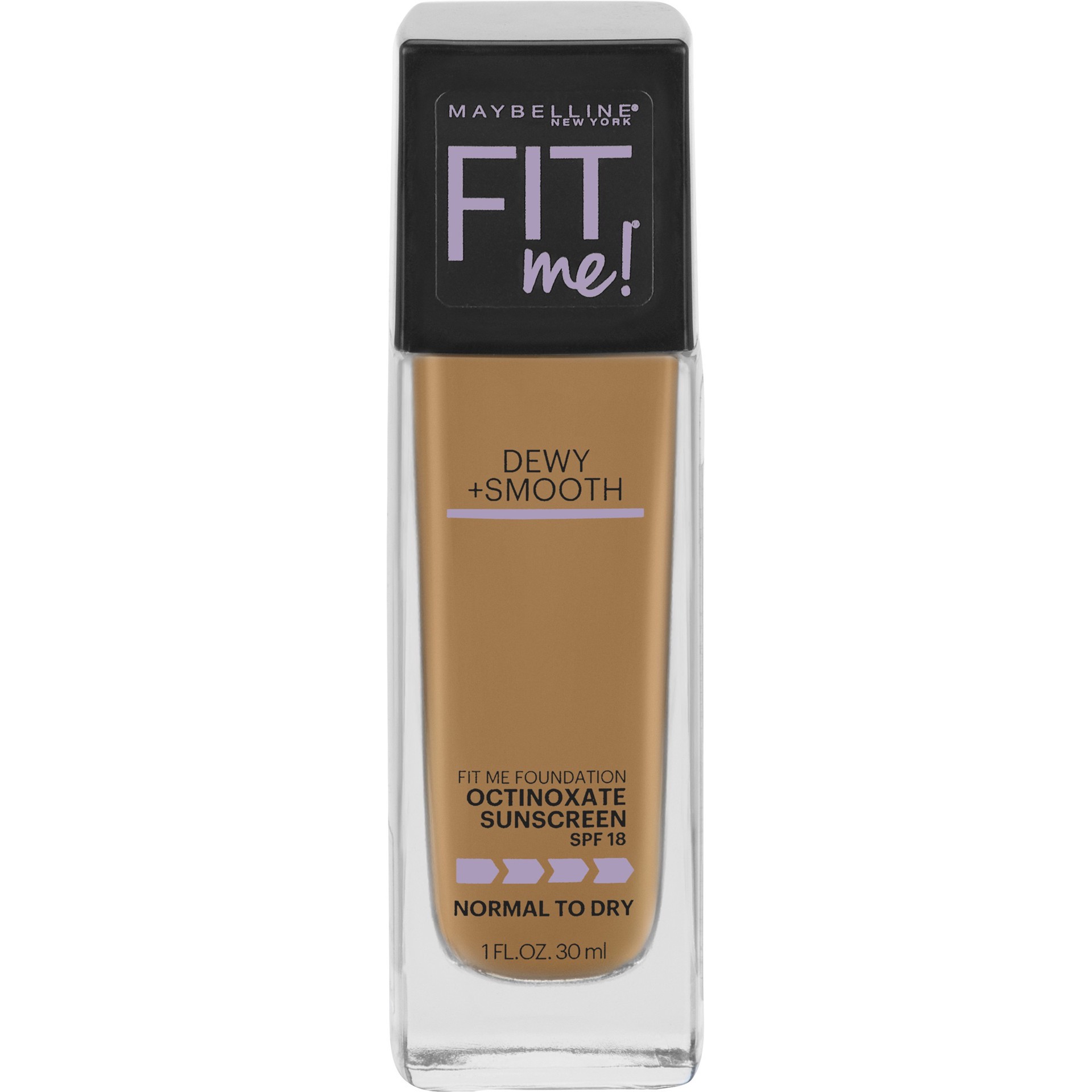 slide 1 of 5, Maybelline Fit Me Dewy + Smooth Foundation SPF 18 - 322 Warm Honey - 1 fl oz, 1 fl oz