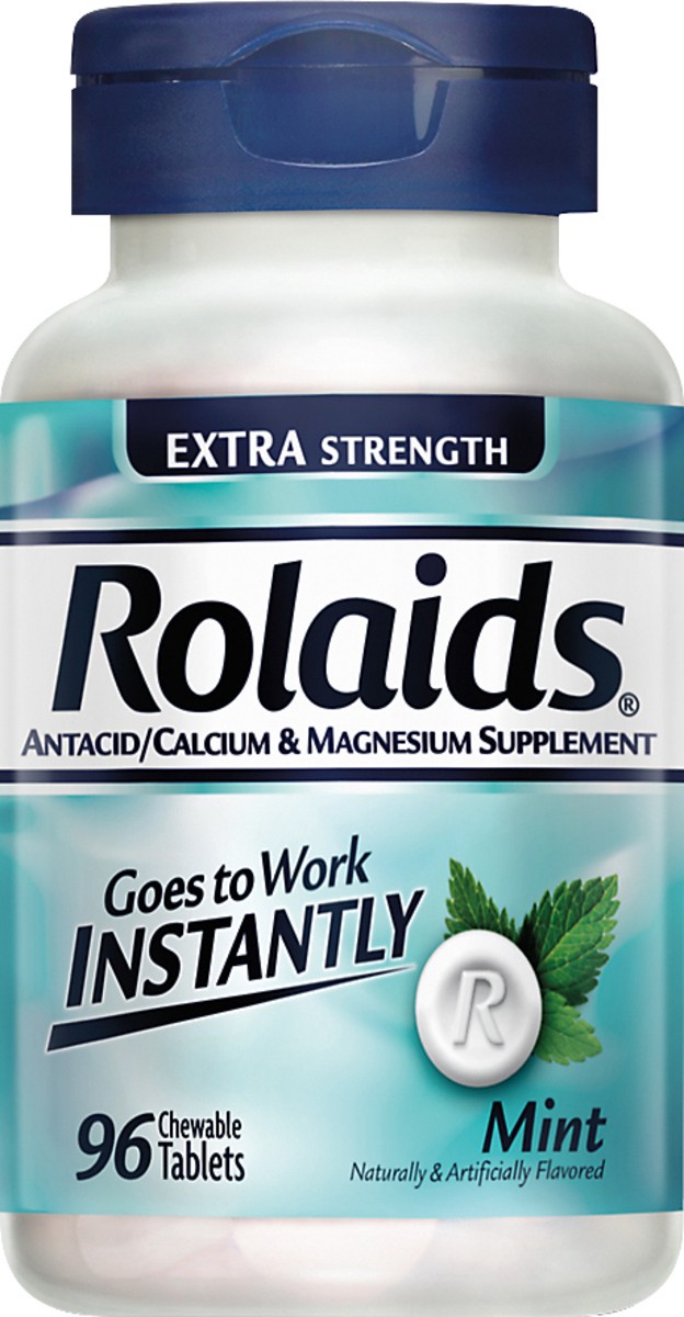 slide 3 of 3, Rolaids Extra Strength Tablets Mint, 96 ct