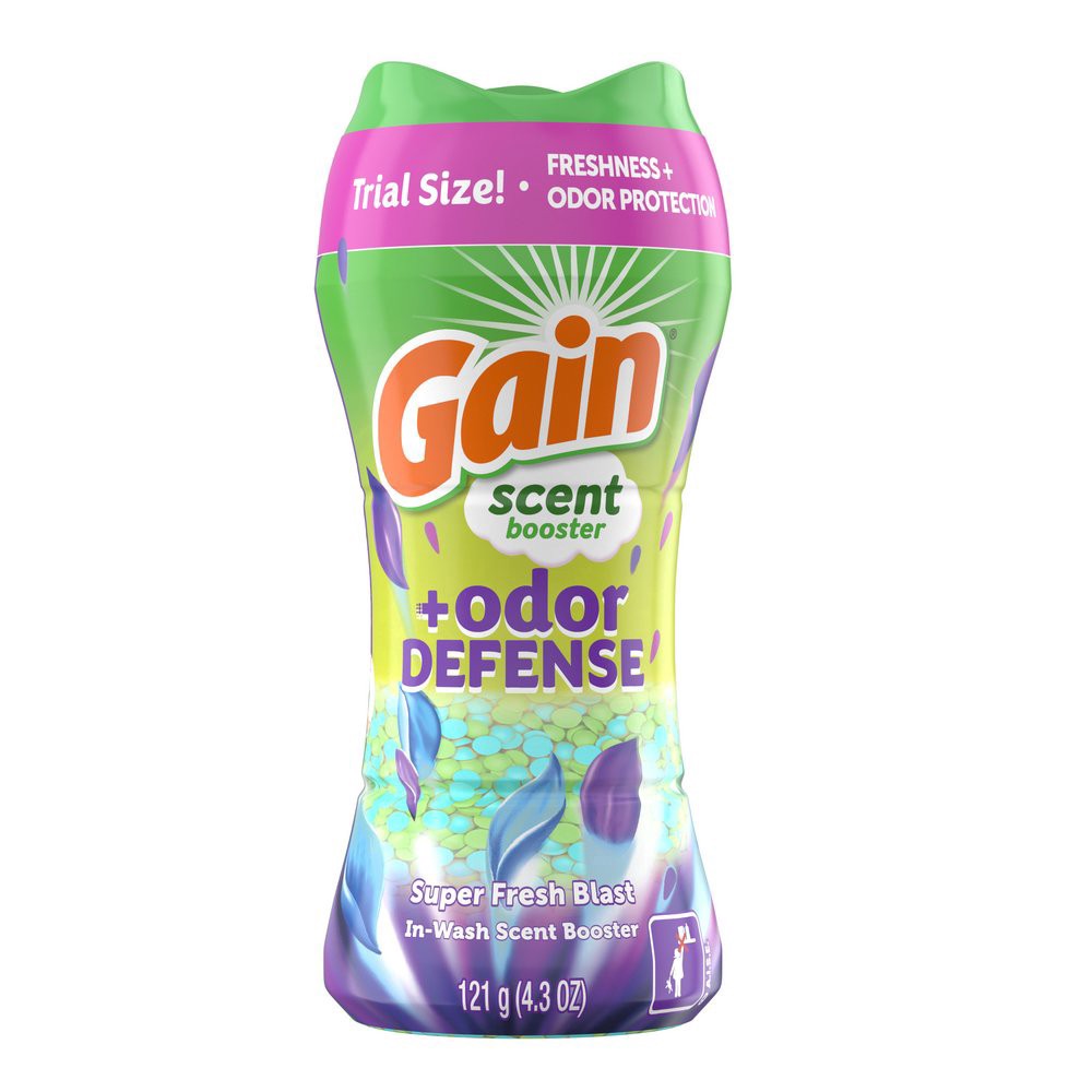 slide 1 of 1, Gain Odor Defense Scent Booster Beads - Super Fresh Blast, 4.3 oz