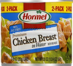 Hormel 2 Pack Premium with Rib Meat Chicken Breast in Water 2 ea