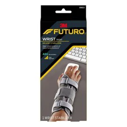 Futuro Adjustable Deluxe Right Hand Wrist Stabilizer Grey - Each