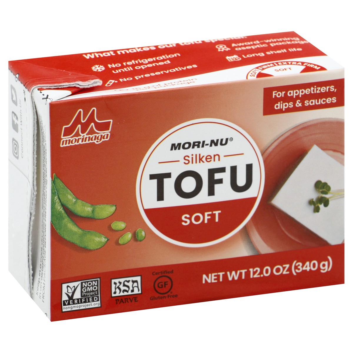 slide 4 of 9, Mori-Nu Silken Soft Tofu 12 oz, 12 oz