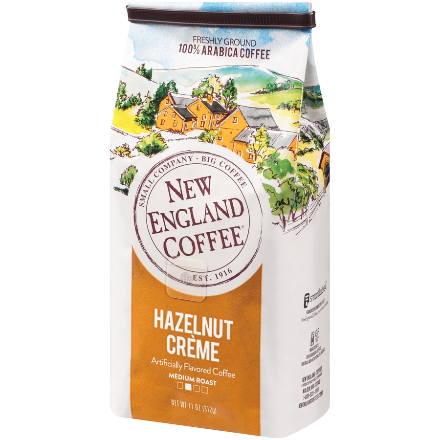 slide 3 of 7, New England Coffee Medium Roast Hazelnut Creme Coffee 11 oz, 11 oz