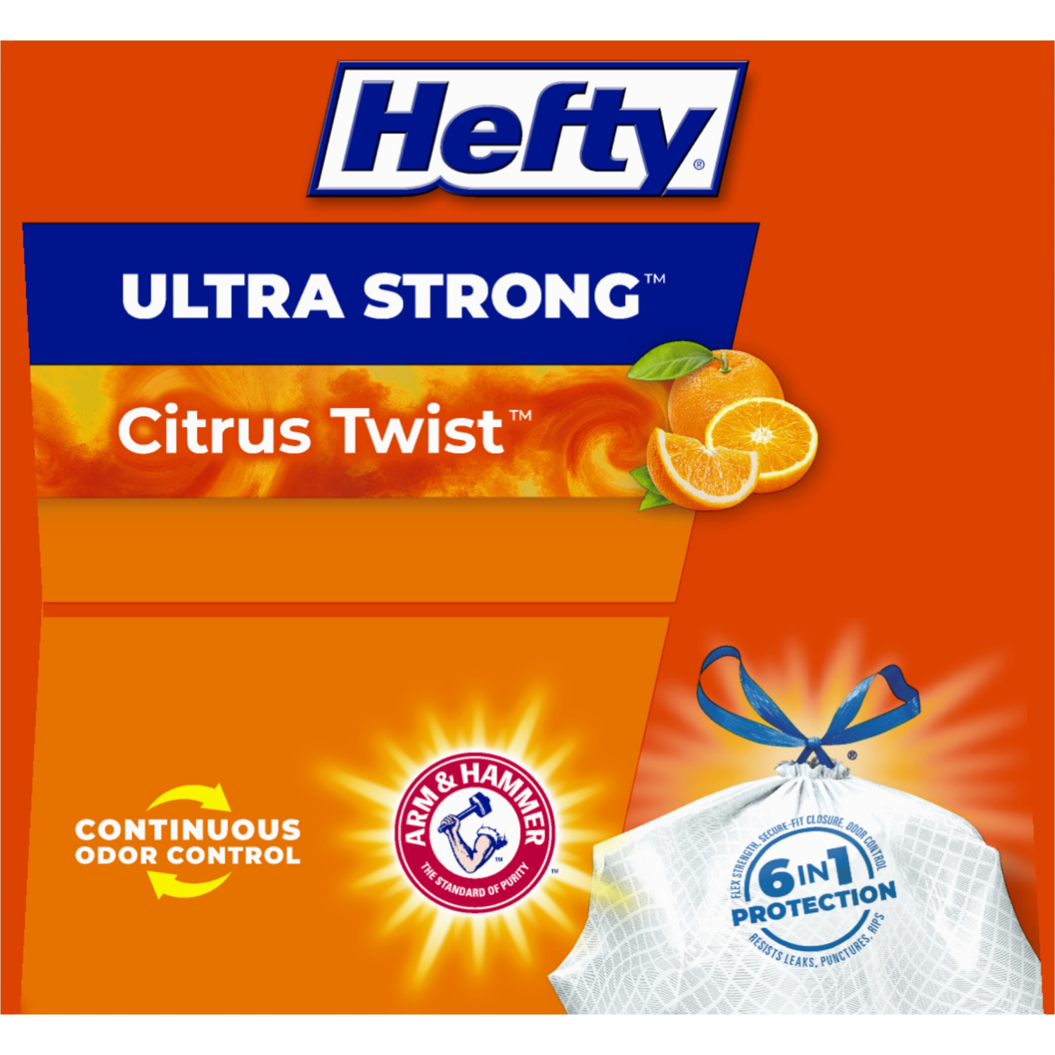 slide 8 of 8, Hefty Ultra Strong 13 Gallon Citrus Twist Tall Kitchen Drawstring Bags 40 Bags, 40 ct