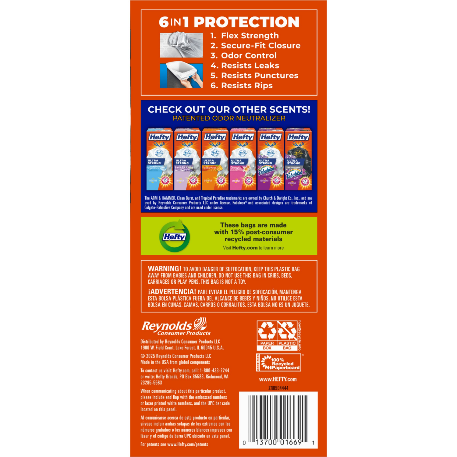 slide 4 of 8, Hefty Ultra Strong Tall Scent Free Kitchen Drawstring Bags Mega Pack 80 ea, 80 ct