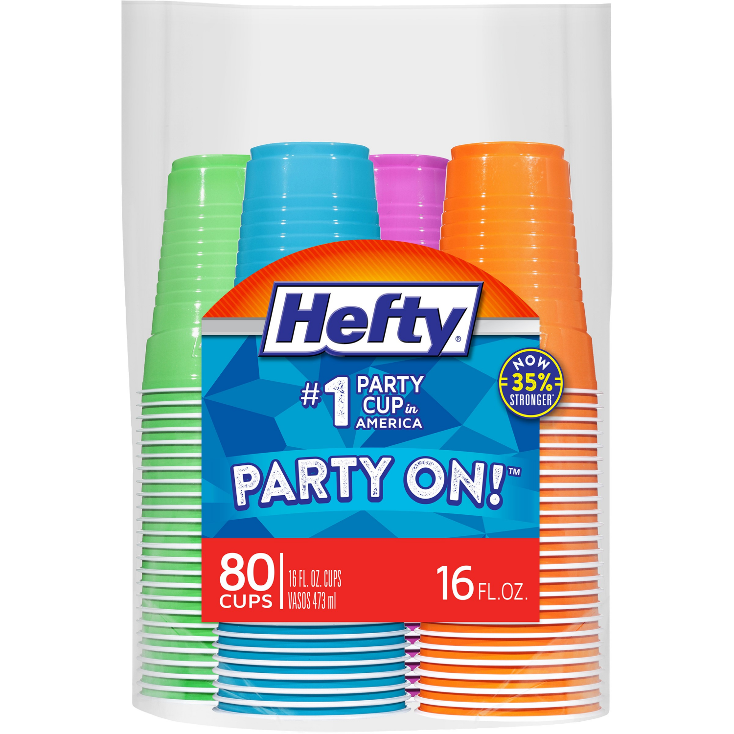 slide 2 of 7, Hefty 16 Fluid Ounce Cups 80 ea, 80 ct
