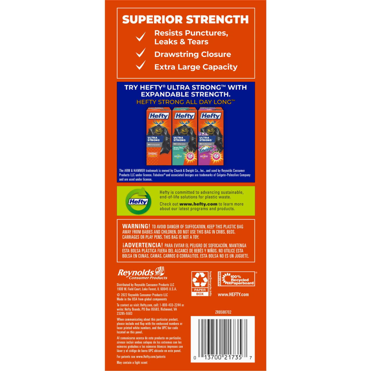 slide 4 of 8, Hefty Strong Large Multipurpose Drawstring Trash Bags, 30 Gallon, 28 Count, 28 ct; 30 gal
