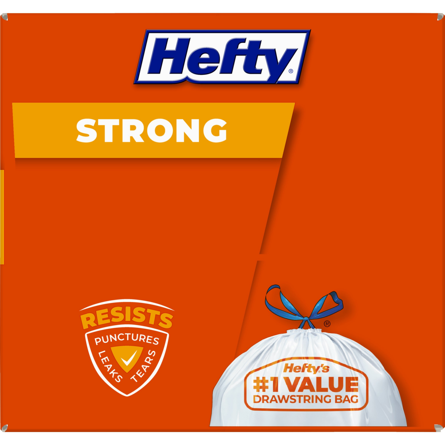 slide 3 of 8, Hefty 13 Gallon Strong Drawstrings Tall Kitchen Bags 45 ea, 45 ct