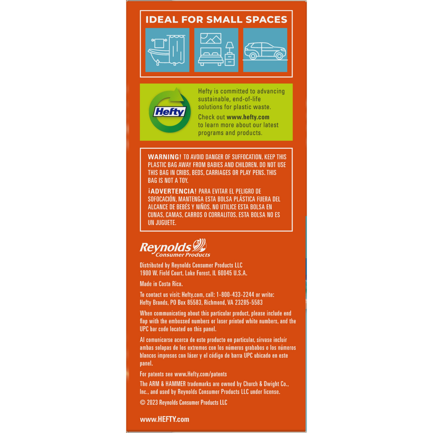 slide 5 of 8, Hefty Drawstring Small Trash Bag, 34 ct