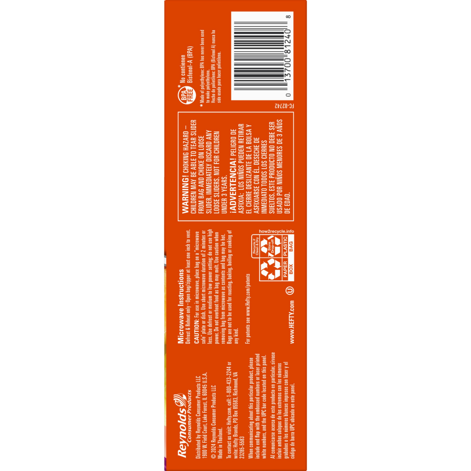 slide 4 of 8, Hefty Quart Food Storage Slider Bag - 40c, 40 ct