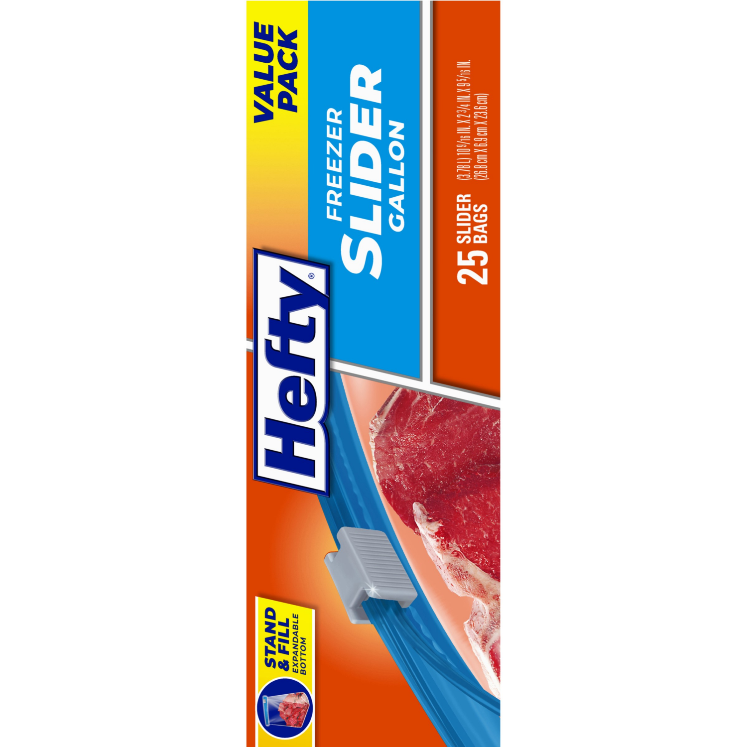 slide 2 of 8, Hefty Freezer Gallon Storage Slider Bags, 25 ct