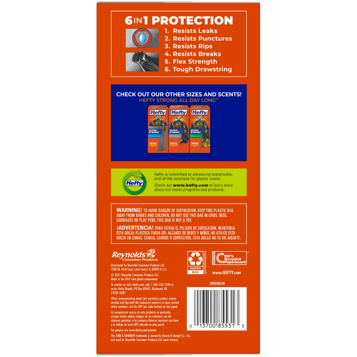 slide 4 of 8, Hefty Ultra Strong 30 Gallon Large Drawstring White Pine Breeze Trash Bags 25 ea, 25 ct