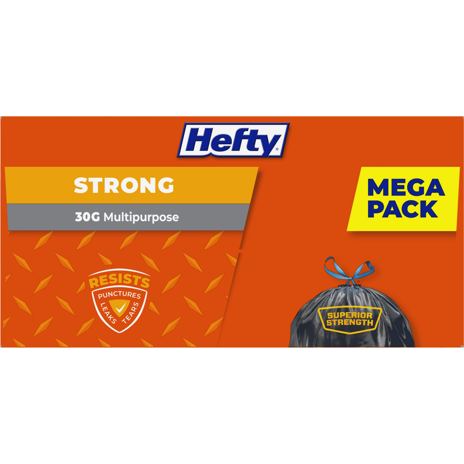 slide 3 of 8, Hefty Strong 30 Gallon Multipurpose Drawstring Large Trash Bags Mega Pack 56 Bags, 56 ct