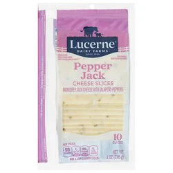Lucerne Cheese Slices Pepper Jack - 10 Count