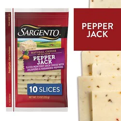Sargento Sliced Pepper Jack Natural Cheese - 10 Count