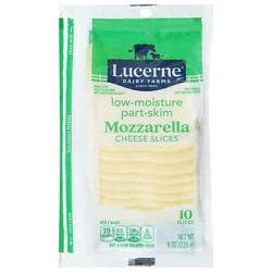 Lucerne Cheese Slices Low-Moisture Part-Skim Mozzarella - 10 Count