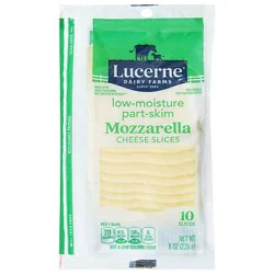 Lucerne Cheese Slices Low-Moisture Part-Skim Mozzarella - 10 Count