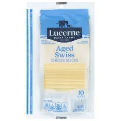 Lucerne Cheese Natural Sliced Aged Swiss - 8 Oz