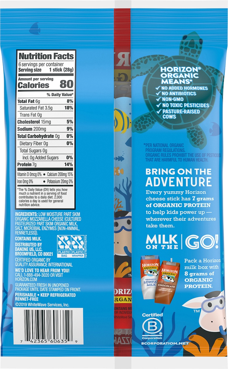 Horizon Organic Sticks Mozzarella Cheese 1 oz Shipt