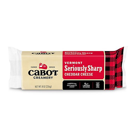 slide 1 of 12, Cabot Creamery Bar Seriously Sharp Cheddar Cheese - 8 Oz, 8 oz