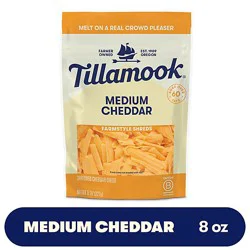 Tillamook Farmstyle Thick Cut Medium Cheddar Shredded Cheese - 8 Oz