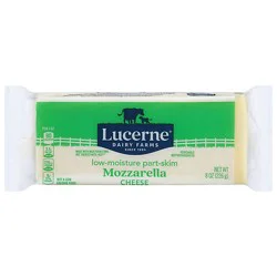 Lucerne Cheese Natural Mozzarella Low Moisture Part Skim - 8 Oz