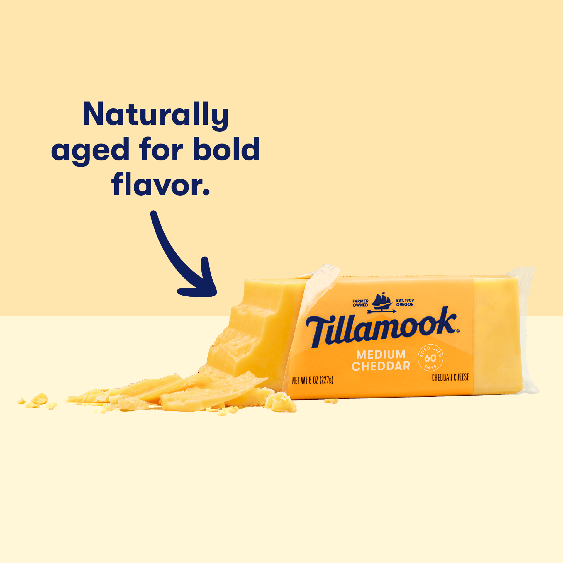 slide 5 of 5, Tillamook Medium Cheddar Cheese - 8 Oz, 8 oz