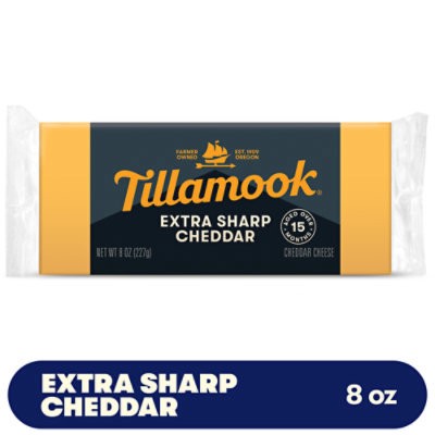 slide 1 of 5, Tillamook Extra Sharp Cheddar Cheese - 8 Oz, 8 oz