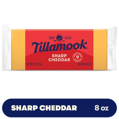 slide 1 of 1, Tillamook Sharp Cheddar Cheese - 8 Oz, 8 oz