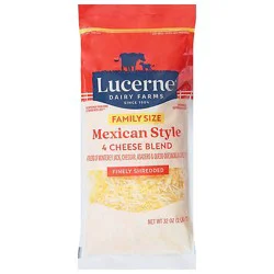 Lucerne Cheese Finely Shredded Mexican Style 4 Cheese Blend - 32 Oz