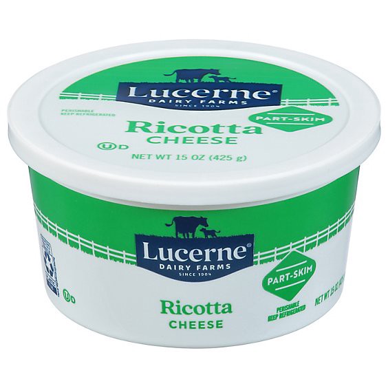 slide 1 of 1, Lucerne Cheese Natural Ricotta Part Skim - 15 Oz, 15 oz