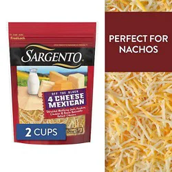 Sargento Shredded 4 Cheese Mexican Natural Cheese Fine Cut - 8 Oz