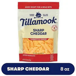 Tillamook Farmstyle Thick Cut Sharp Cheddar Shredded Cheese - 8 Oz