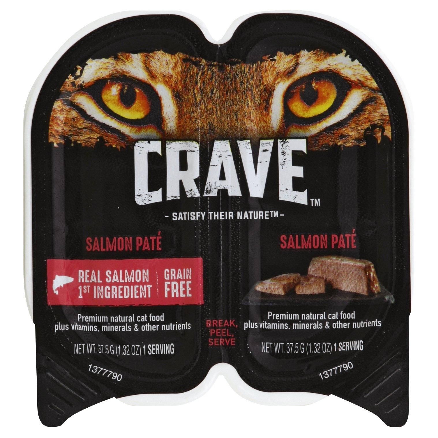 slide 1 of 8, CRAVE Grain Free High Protein Salmon Pâté Wet Cat Food Tray, 2.6 oz