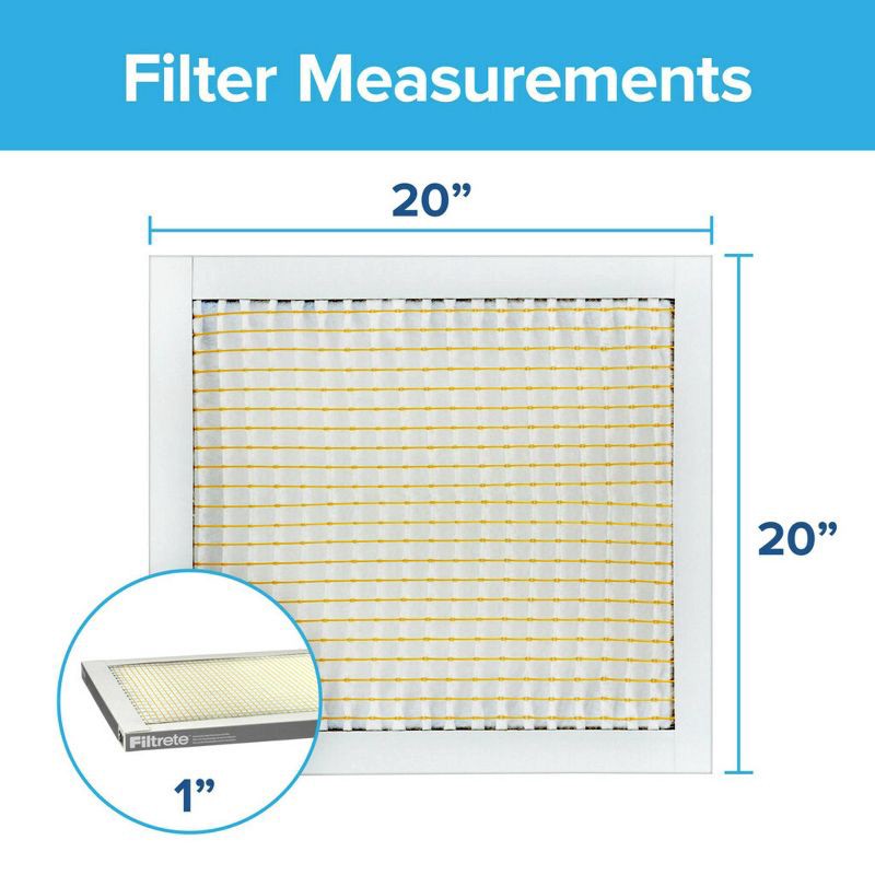 slide 3 of 12, Filtrete 20x20x1 Basic Dust and Lint Air Filter 300 MPR, 1 ct
