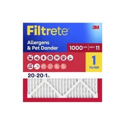Filtrete 20x20x1 Allergen Defense Air Filter 1000 MPR: MERV 11, Electrostatic, Captures Dust & Pollen, Lasts 3 Months