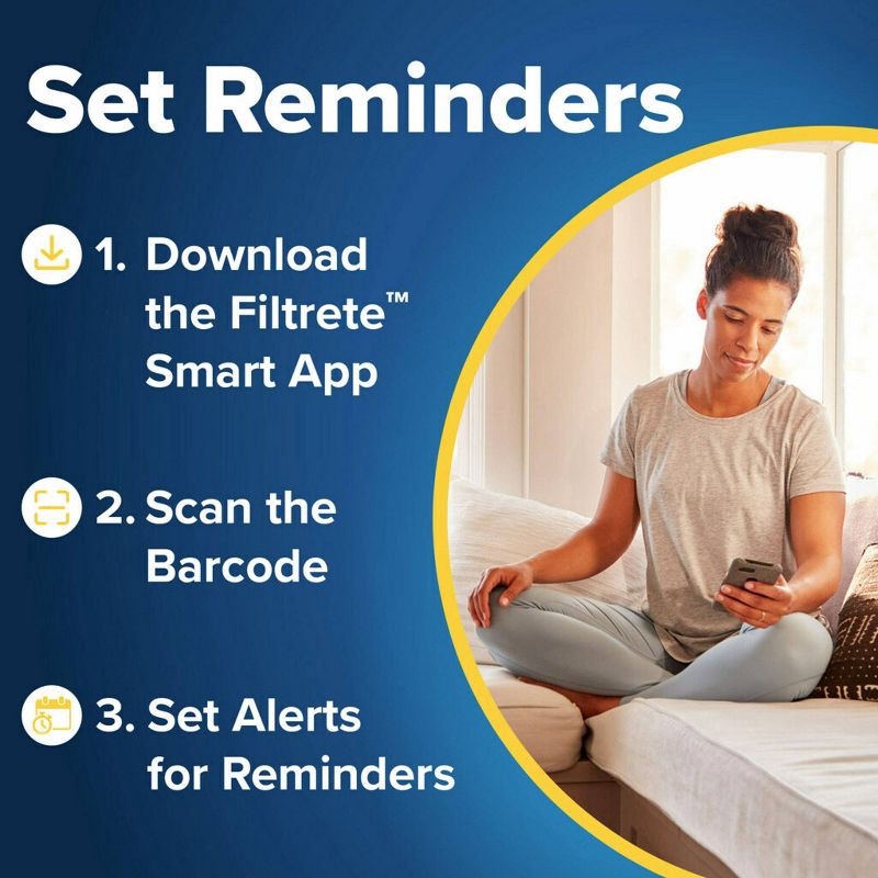 slide 8 of 16, Filtrete 20x20x1 Allergen Bacteria and Virus Air Filter 1500 MPR: MERV 12 Electrostatic Furnace Filter, 3-Month Use, 1 ct