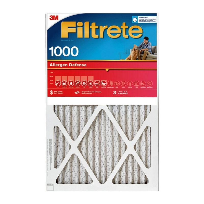 slide 1 of 7, Filtrete 14x25x1 Allergen Defense Air Filter 1000 MPR, 1 ct