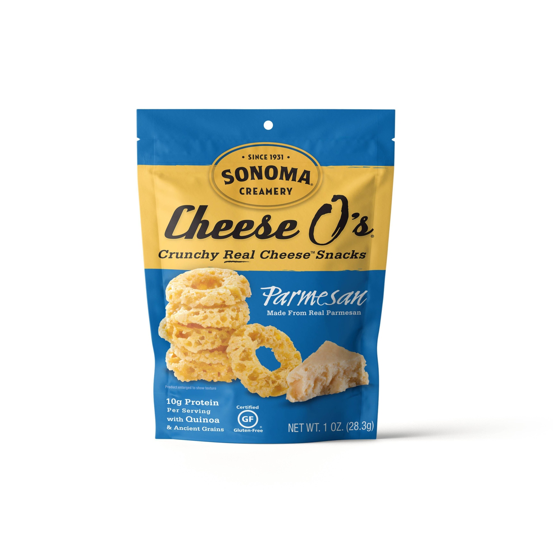 slide 1 of 3, Mr. Cheese O's Parmesan Crunchy Real Cheese Snacks, 1 oz